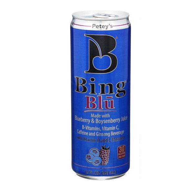 Bing Blueberry & Boysenberry Juice Energy Drink, 12 oz Can