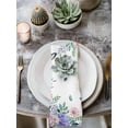 thumbnail image 2 of Spring Flowers Cloth Napkins Set of 6 Reusable Dinner Napkins, Watercolor Floral Butterflies Botanical Cocktail Napkin Washable Table Napkins for Wedding/Holiday Party/Baby Shower 20"x20", 2 of 7