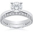 thumbnail image 1 of Bague de Fiançailles en Diamant Écologique de Laboratoire 1 3/4 ct & Éternité Assortie, 1 of 4