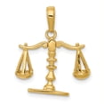 thumbnail image 1 of Pendentif Balance de Justice Mobile 3D en Or Jaune 14K, 1 of 2