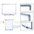 thumbnail image 2 of 24 x 35 Inches Magnetic Whiteboard, Dry Erase Board Easy Wipe with Silver Aluminum Frame for Home Office School, Fix or Hang on the Wall, 2 of 5
