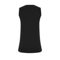 thumbnail image 3 of QUINDOS Tank Tops for Women Black Summer Sports Fashionable Casual Short-sleeved Solid Color Sleeveless Round-neck Tops Womens Camisoles Plus Size, 3 of 6