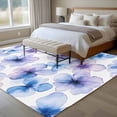 thumbnail image 4 of Blue Purple 5x7 Area Rugs for Living Room, Flowers Pansy Watercolor Gradient Plant Petals Non Slip Floor Mat Washable Low-Profile Indoor Carpet for Bedroom, Dining Room, Bathroom, 4 of 9