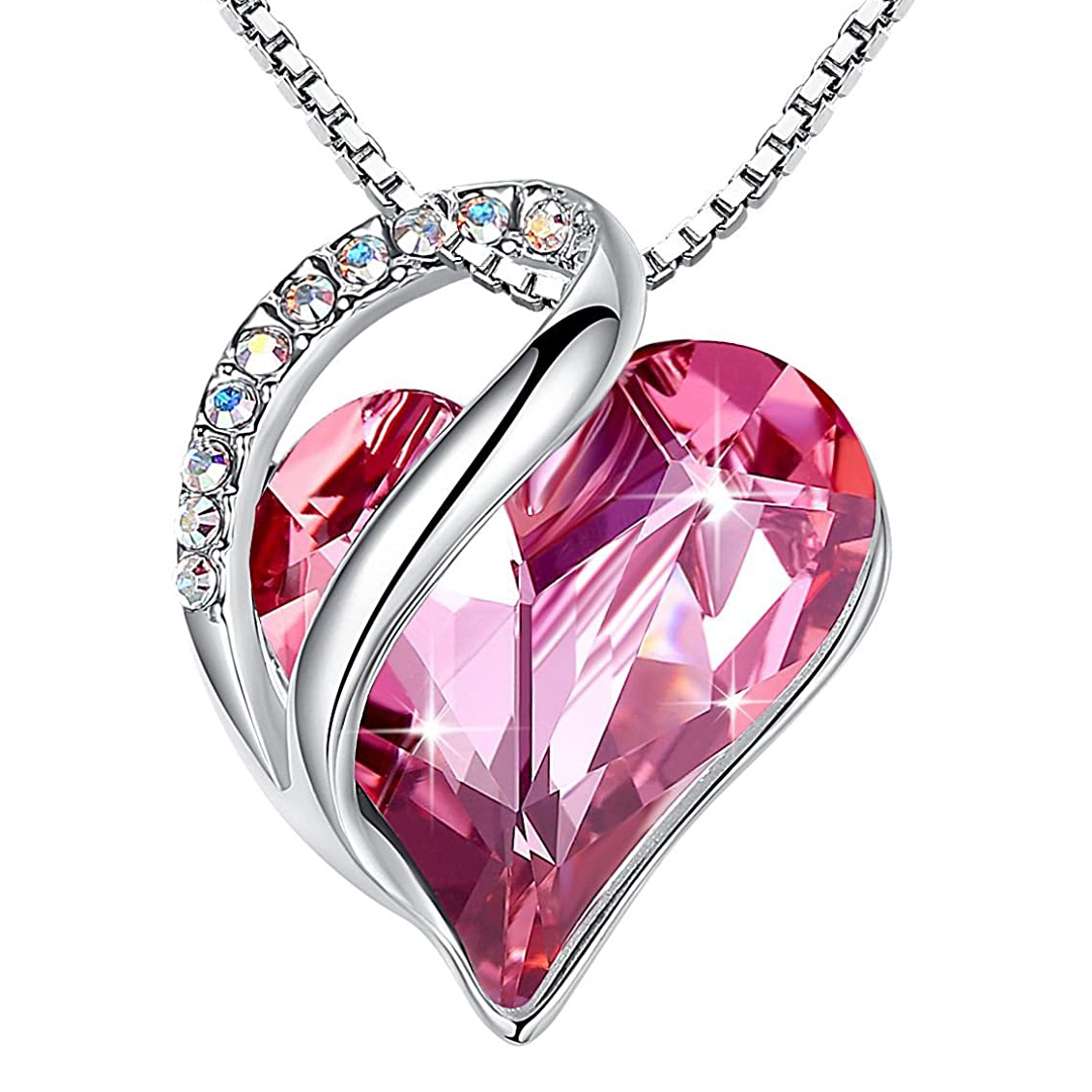 Heart Geometry Necklace 925 Sterling Silver Jewelry for Women Girlfriend Gift Anniversary Gift