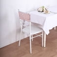 thumbnail image 5 of BalsaCircle 5 Rose Gold Geometric Sequined Stretchable Spandex Chair Sashes Wedding Party Events Tableware Decorations, 5 of 8