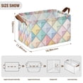 thumbnail image 7 of Yayeee Foldable Storage Basket for Shelves with Handles Set of 2 Waterproof Cloth Bins, Colorful Geometric, 7 of 7