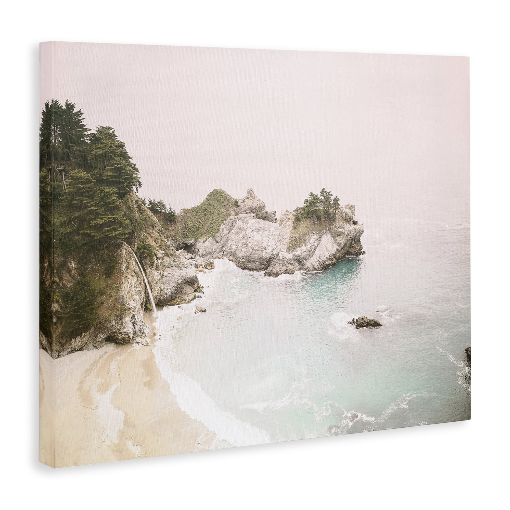 Stupell Industries McWays Falls Seascape Nautical & Beach Photography Wrapped Canvas Art Print Wall Art, 20 x 16