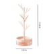 thumbnail image 2 of Soporte para joyería rosa, árbol organizador de collares, torres de exhibición de aretes, estante para almacenamiento de collares largos y pulseras, para tocador baño van, estante en forma de árbol, 2 of 6