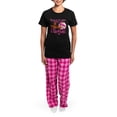 thumbnail image 4 of CafePress - 2 Much Volleyball Women's Dark Pajamas - Women's Short Sleeve Print T-Shirt and Pants Dark Cotton Pajama Set, 4 of 7
