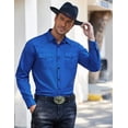thumbnail image 6 of COOFANDY Men's Western Cowboy Shirts Long Sleeve Cotton Casual Button Down Work Shirt with Pockets, 6 of 6