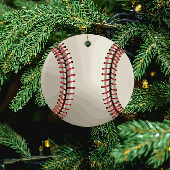 Ornament Sport Ball Baseball Christmas Decoration Keepsake Ornament Baseball American Style Popular USA Sports Christmas Tree Decorations Housewarming Gift