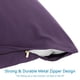 thumbnail image 5 of Juego de fundas de almohada con cremallera de microfibra suave PiccoCasa de 2, ciruela estándar, 5 of 7