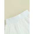thumbnail image 6 of FEORJGP Toddler Girl Summer Tulle Skirt Dress 9M 1Y 2Y 3Y 4Y Kids Elastic Waist Skirt Irregular Hem Skirt Solid Color Flowy Mesh Skirt Long Party Skirt Casual Princess Skirt, 6 of 9
