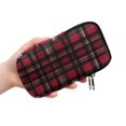 thumbnail image 2 of SEANATIVE Neoprene Eyewear Pouch Zipper Glasses Case Shockproof Anti-Scratch Eyeglasses Case Lightweight Women Men Sunglasses Holder Bag for Outdoor Office Travel, Red Black Plaid, 2 of 7