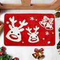 thumbnail image 1 of Alfombra de baño con decoración navideña, alfombras de baño navideñas, microfibra extra suave y absorbente, lindas alfombras de baño decorativas navideñas, antideslizantes, lavables a máquina,, 1 of 7