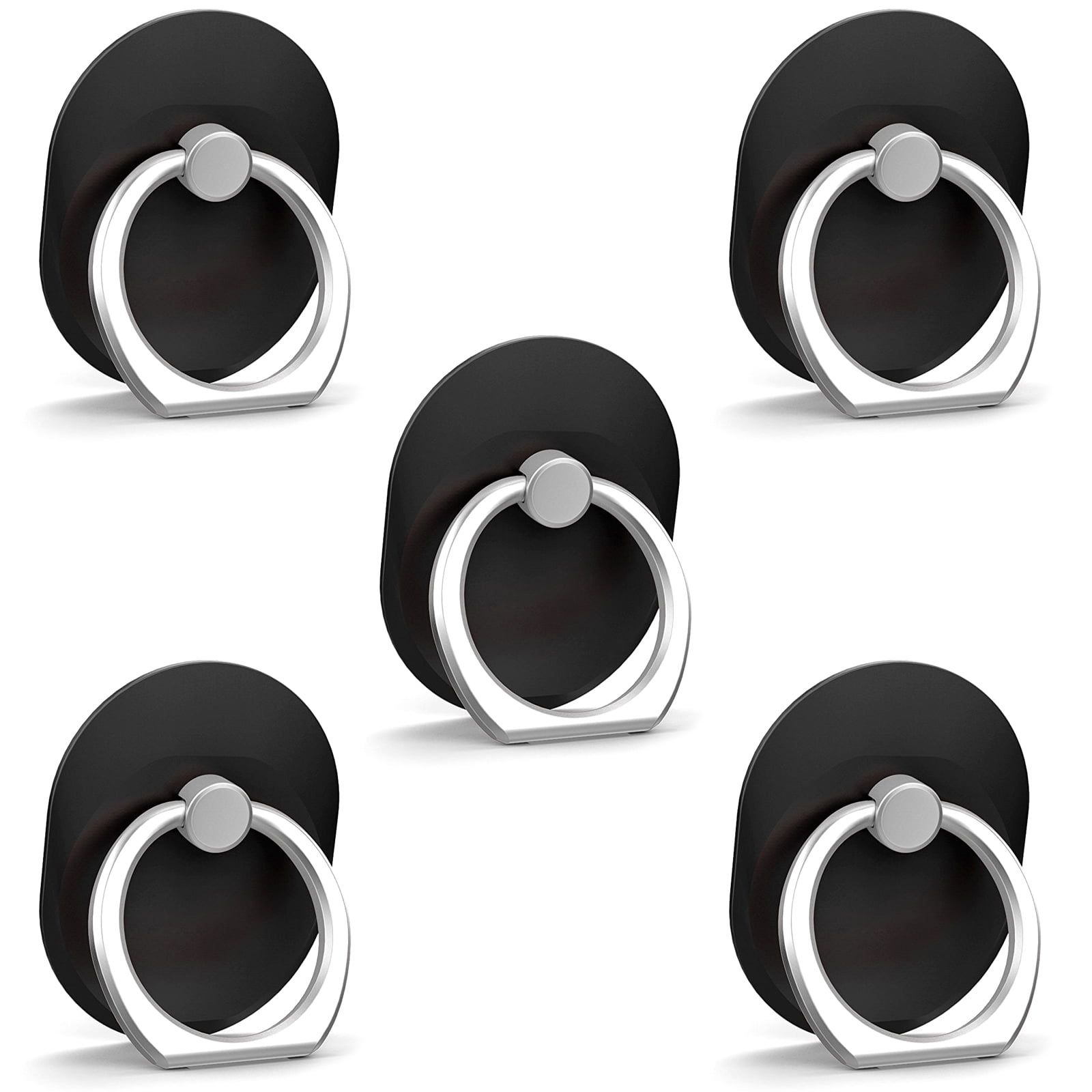 FREEDOMTECH 5-Pack Phone Ring Holder, Phone Stand Holder, Creative Universal Cell Phone 360-degree Rotation Finger Sticky Anti-Drop Ring Holder For iPhone, Samsung Galaxy, HTC, LG, Android Phones