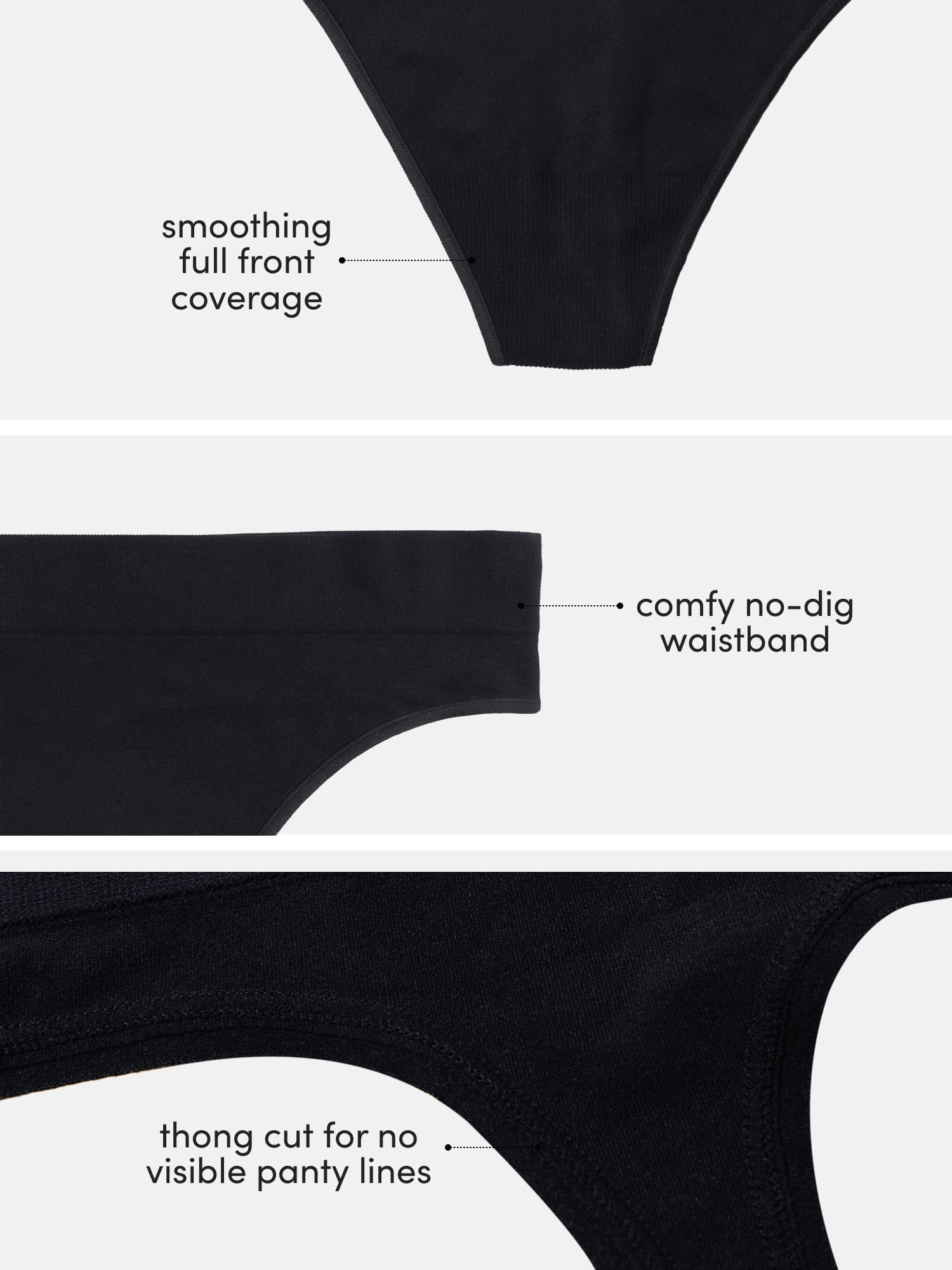 Fruit of the Loom Women's Seamless Thong, 2-Pack, Sizes S-XXXL