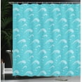 thumbnail image 3 of Ambesonne Green Shower Curtain, Japanese Ocean Cartoon, 69"Wx70"L, Green, 3 of 4