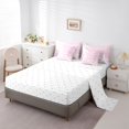 thumbnail image 3 of jejeloiu Coastal Starfish Print 7 Pieces Full Size Bedding Sets For Girls,Pink Wood Pattern Full Size Bed in a Bag,Pink White,Reversible, 3 of 7