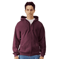 thumbnail image 5 of Gildan Softstyle Full-Zip Hooded Sweatshirt, Men's Fleece Pullover Maroon Hoodie, XL, 5 of 5