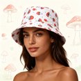 thumbnail image 5 of PureCasa Unisex Bucket Hat Holiday Cute Bucket Hat Beach Outdoor Travel Hiking Beach Caps Sun Hat for Party, 5 of 5