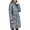 Grey, variant on Women's Fashionable Long Sleeve Solid Color Hooded Down Jacket Winter Warm Insulated Outerwear Coat for Cold Weather