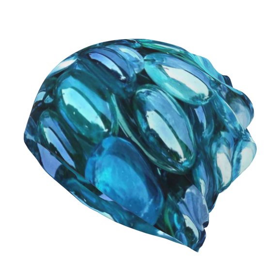 Hirioo Blue Kyanite for Multifunction Beanie Hat for Men and Women Unisex for Winter Sports, Outdoor Activities, and Daily Wear