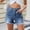 Light Blue, variant on ClodeEU Women High Waisted Jean Shorts,Stretchy Ripped Trendy Casual Denim Shorts with Frayed Hem Black,Womens Plus S