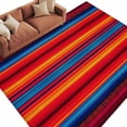 thumbnail image 2 of 6'x9' Area Rugs, Colorful Striped Indoor Outdoor Area Rug for Living Room Bedroom, Farmhouse Modern Rainbow Lines Art Washable Bathroom Rugs Kitchen Floor Carpet Mats Home Decor Aesthetic, 2 of 8