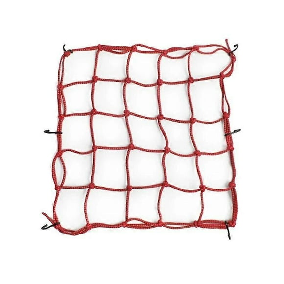16x16 inch Motorcycle Reflective Cargo Net Stretchable Luggage Thicken Netting Motorbike Fuel Tank Helmet Bungee Cord Mesh Net