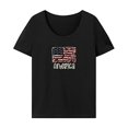 thumbnail image 1 of Camiseta de mujer de verano suave de ajuste regular con cuello redondo para caminar, ir de compras, trabajar SG, 1 of 7