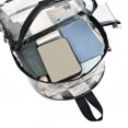thumbnail image 2 of Mochila portátil transparente sólida Mochila escolar impermeable transparente de PVC informal, 2 of 9