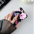 thumbnail image 5 of Compatible with iPhone 8 Plus Case,iPhone 7 Plus Case 5.5",Cute Garden Floral Case with 360° Rotating Ring Kickstand Soft TPU Shockproof Frosted Shell Cover for Woman Girl Black Rose Flower, 5 of 14