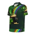 thumbnail image 2 of Balery St. Patrick's Day4 Printed Men’s Short Sleeve Polo Shirt, Midweight Men's Shirt,Golf Polo shirts -X-Large, 2 of 9