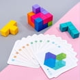 thumbnail image 4 of Rompecabezas de madera, rompecabezas 3D Tetris Tangram con 7 cubos de colores, juego de rompecabezas para niños y adultos, 4 of 7