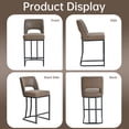 thumbnail image 5 of Usaint Modern C-Shaped Counter Stools Set of 6 Ergonomic Kitchen Bar Stools for Kitchen Island, Counter, Home,Dark Brown, 5 of 7
