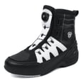 thumbnail image 4 of JG WOLVES - Motorcycle Boots - All-Season Comfort & Adventure - Waterproof Touring & Off-Road Riding Shoes - For Men & Women,Black-White,37, 4 of 29