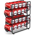thumbnail image 1 of CANYAVE Soda Can Organizer Storage Rack, 2 Pack Stackable Beverage Soda Can Dispenser Organizer Holder for Refrigerator, Cabinet, Pantry (Black), 1 of 8