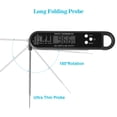 thumbnail image 4 of Digital Meat Thermometer Instant Read Waterproof Foldable Probe for BBQ Kitchen – Backlight Calibration​​, Black, 4 of 7