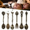 thumbnail image 4 of 6Pcs Vintage Zinc Alloy Spoon Fork Set Cutlery For Kitchen, 4 of 6