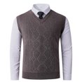 thumbnail image 1 of pstuiky Camiseta sin mangas para hombre, Camisola gruesa y cálida de punto de moda para hombre, sin mangas, con cuello en V Camisas de hombre xl, 1 of 5