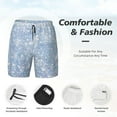 thumbnail image 4 of Kdxio White Bule Glitter Print Men'S Swim Trunks With Compression Liner 7 Inch Inseam Quick Dry Swim Shorts, 4 of 7
