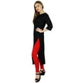 thumbnail image 4 of Bimba Women Rayon Straight Kurta Kurti 3/4 Sleeve Casual Summer Blouse, 4 of 8