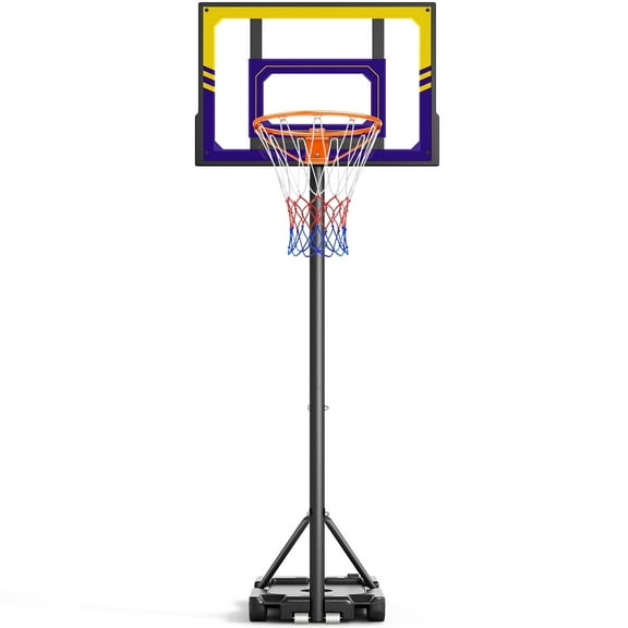 Toremore Kids Basketball Hoop Adjustable 3.5-7ft, Portable Basketball Hoop & Goals for Kids/Teens/Youth in Backyard/Driveway/Indoor, Shatterproof PC Backboard and Multifuctional Base