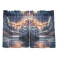 thumbnail image 7 of Yayeee Kitchen Curtains Light Filtering 27"x36" Rod Pocket Short Cafe Window Panel, Ethereal Mountain, 7 of 7