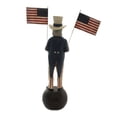 thumbnail image 2 of Patriotic 12.50" Uncle Sam Figurine Vintage Stars Stripes Td5018, 2 of 3
