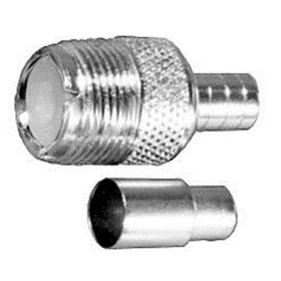 Procomm PL259FC58 Female SO239 Crimp Connector for RG58 Coax