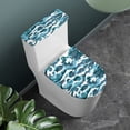 thumbnail image 2 of HELLHERO Camouflage Pattern Elastic Fabric Round Toilet Lid Dust Cover & Easy to Clean Bathroom Toilet Cozy Set & Elastic Edge for Hotel Elastic Bottom, 2 of 8