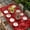 Red, variant on Sage Green Geometric Table Cloths for 5 Foot Rectangle Tables, Modern Stereotypic Abstract Art Patio Waterproof Elastic Fitted Tablecloths, Washable Rectangular Table Cover for Camping