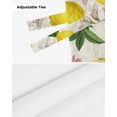 thumbnail image 6 of Tie Up Valance Curtain for Kitchen, Summer Lemon on Vintage Letter Rod Pocket Short Curtains Adjustable Tie-Up Shade Valances, Pink Flower Leaves Window Treatment for Bathroom Living Room Bedroom, 6 of 7
